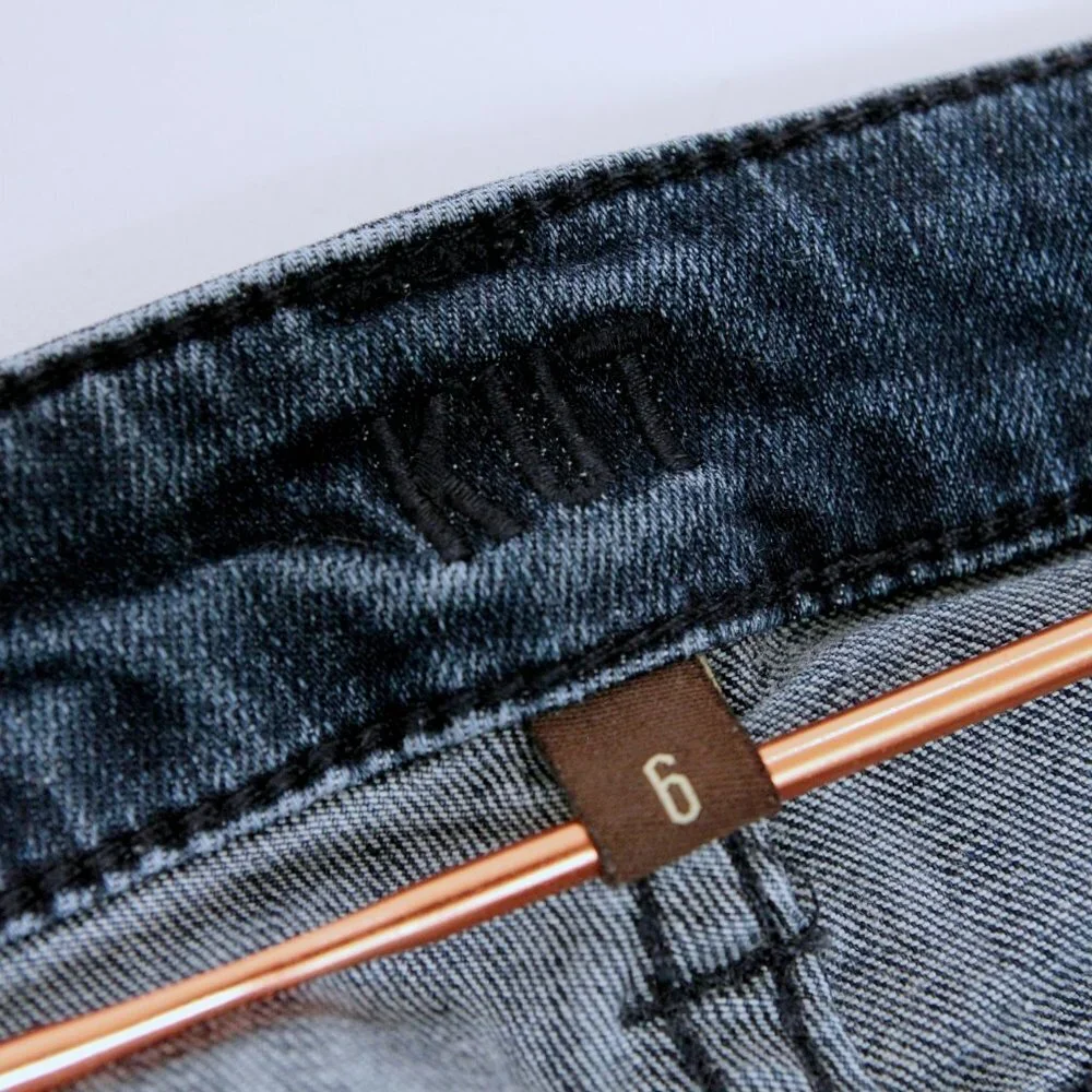 Kut from the Kloth Ankle Skinny High Rise Raw Frayed‎ Released Hem Jeans